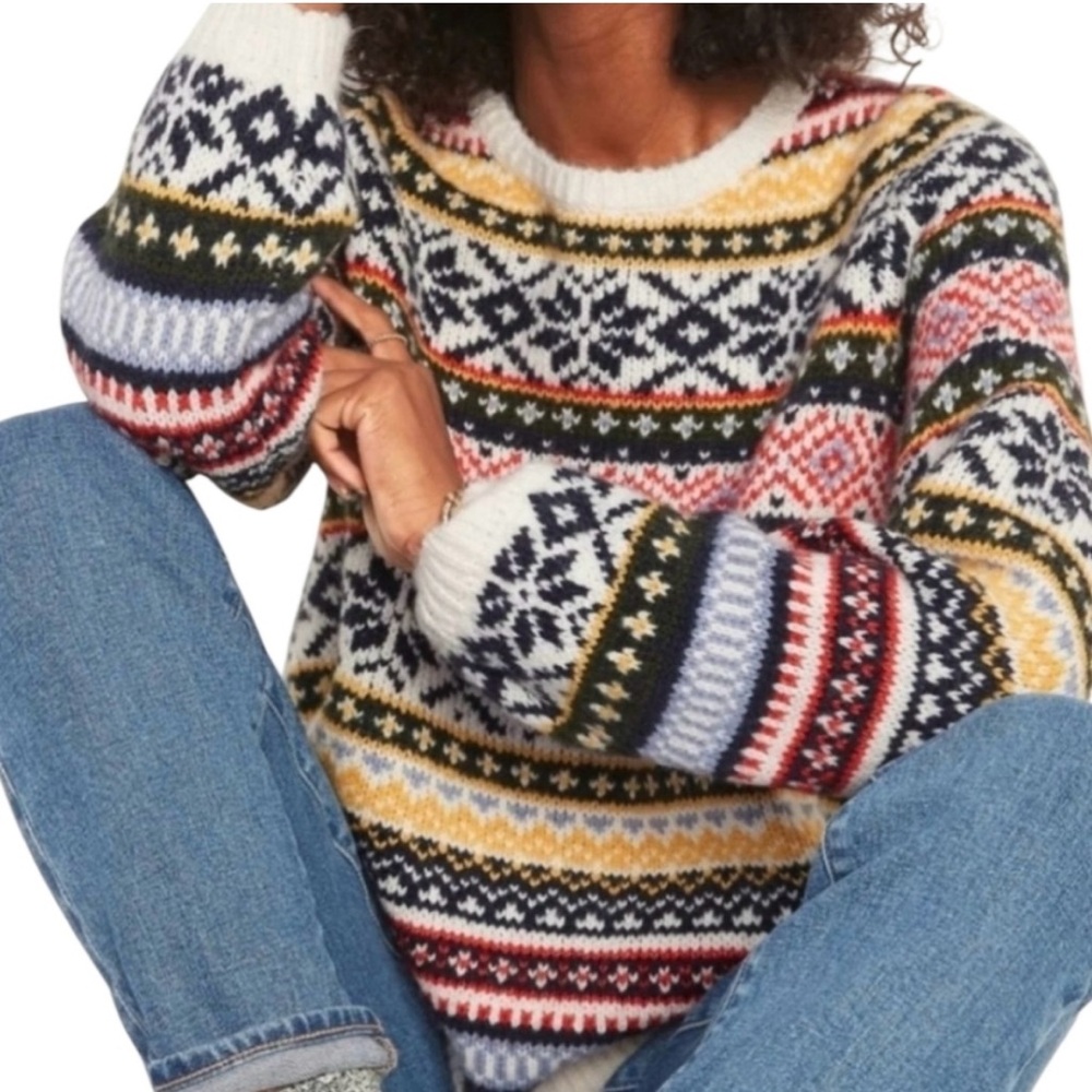 Old Navy Women's Multicolor Patterned Sweater - image 1